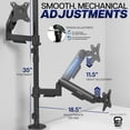 thumbnail image 4 of VIVO Extra Tall Dual 17" to 32" Monitor Mechanical Spring Sit-Stand Desk Mount, 4 of 9