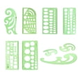thumbnail image 1 of Conjunto de plantillas de dibujo Regla DIY plantillas para estudiantes herramienta de círculo de dibujo, 1 of 5