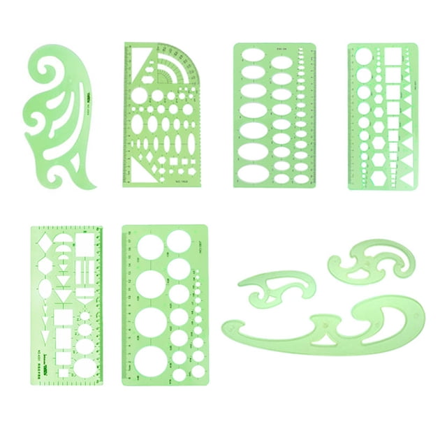 Conjunto de plantillas de dibujo Regla DIY plantillas para estudiantes herramienta de círculo de dibujo