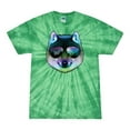 thumbnail image 1 of Wild Bobby, Funny Wolf on Sunglasses, Animal Lover, Tie-Dye Tees, Spiral Kelly, Medium, 1 of 3