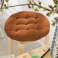 thumbnail image 5 of SLYNSHome Round Chair Pad Seat Cushion Velvet Floor Cushion Super Soft Warm Chair Cushion for Home Kitchen Dining Room Office - Coffee, 5 of 7