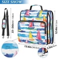 thumbnail image 2 of FORMRS Zipper Binder with Shoulder Strap 2-inch Ring 500 Sheet Capacity File Bag, Yellow Hand Drawn Sailboats, 2 of 5