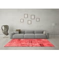 thumbnail image 3 of Ahgly Company Indoor Rectangle Patchwork Red Transitional Area Rugs, 4' x 6', 3 of 4