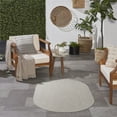 thumbnail image 4 of Nourison Courtyard Indoor/Outdoor Ivory Silver 3' x 5' Oval Area Rug (3x5), 4 of 8