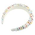 thumbnail image 6 of Unique Bargains Crystal Headband Rhinestone Hairband for Women 1.2 Inch Wide 1 Pcs Pearl White, 6 of 7