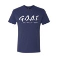 thumbnail image 2 of Wild Bobby, Goat God Over All Things Inspirational/Christian Men Premium Tri Blend Tee, Vintage Navy, Medium, 2 of 6
