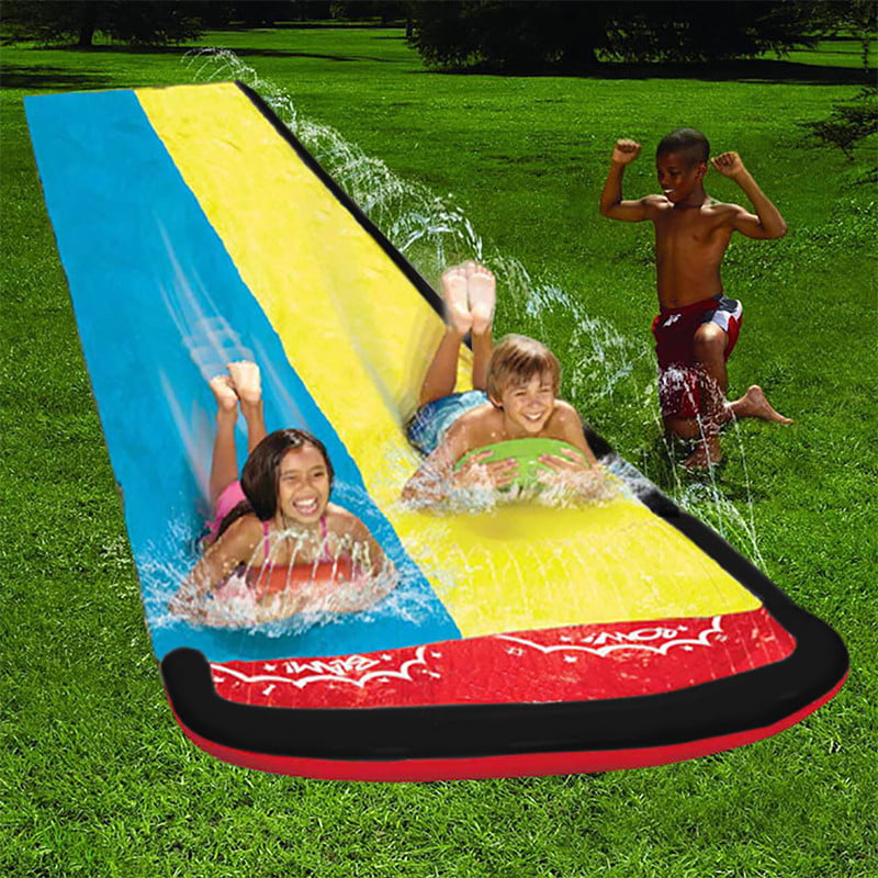 Inflatable Water Slide Kids Outdoor Garden Toys Sprinkler Slip Rally Pro Raceway 