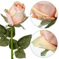 thumbnail image 2 of 5 Pcs Artificial Roses Flowers 24" Real Touch Silk Roses Bouquet Long Stem Fake Roses for Flower Arrangements Home Party Wedding Table Centerpieces, Peach Pink, 2 of 6