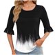thumbnail image 1 of mfyjkho Tops De Moda Para Mujer, Blusa Informal De Manga Corta Con Cuello Redondo Y Estampado Para Mujer, Moderna Y Cómoda. Tops Y Blusas Para Mujer S, 1 of 6