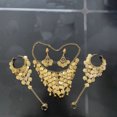 thumbnail image 1 of Traje de baile indio, accesorios que combinan con todo, danza del vientre, belleza dorada, collar, horquillas, pendientes, anillo, pulsera, 1 of 2