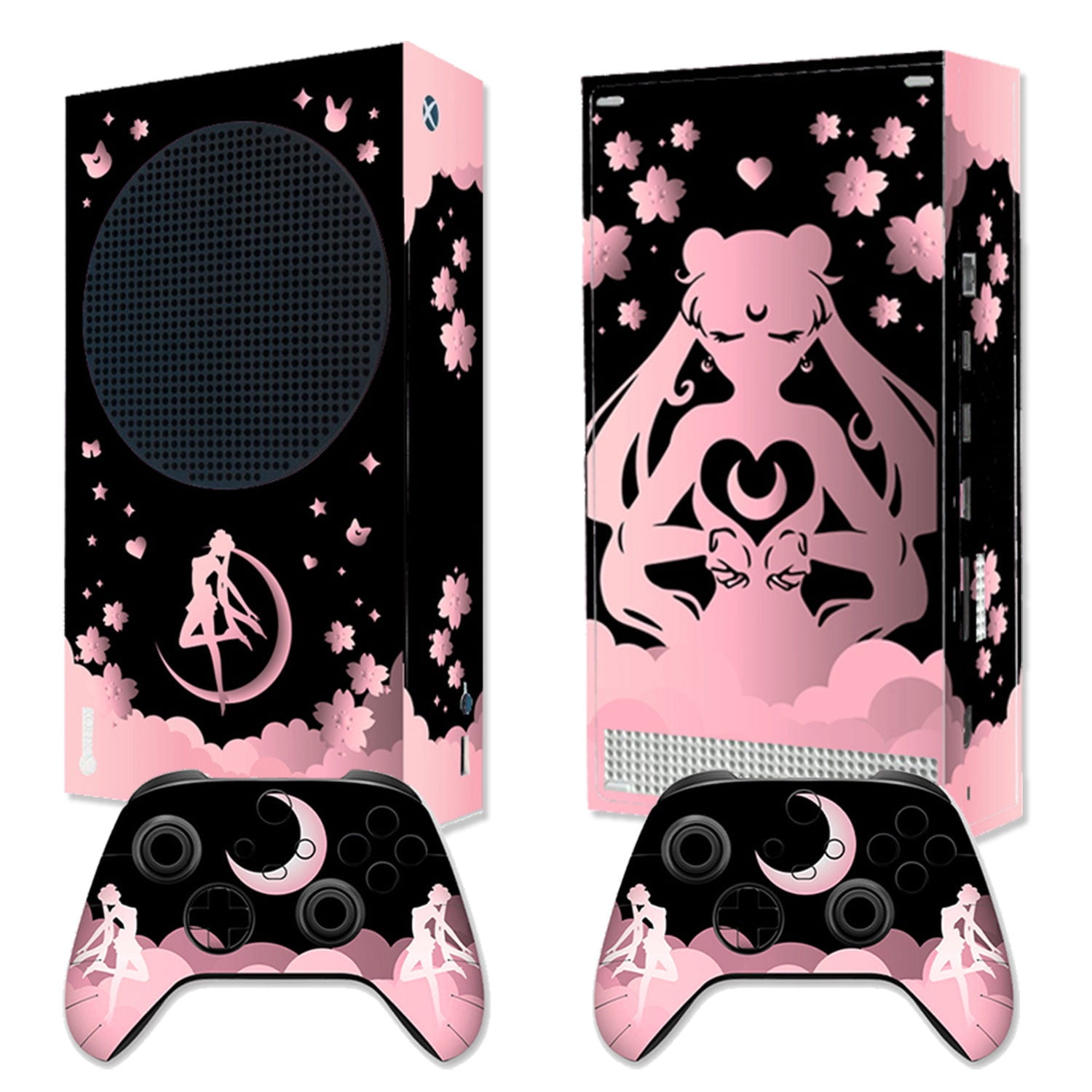 si Saltar Saco Sailor Moon Xbox Skin | Japanese Black Pink Vinyl for Xbox Series S -  Walmart.com