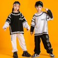thumbnail image 3 of Conjunto de dos piezas de manga larga para niños grandes, con vestuario de actuación infantil, holgado y a la moda., 3 of 6