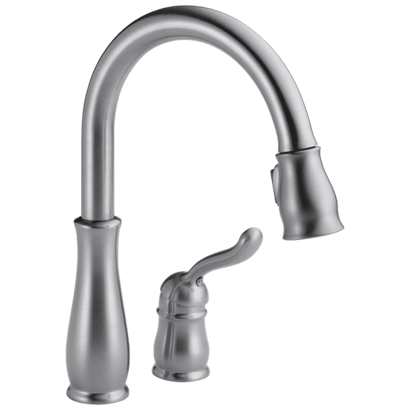 Leland Single Handle Pull-Down Kitchen Faucet in Arctic Stainless 978-AR-DST