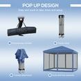 thumbnail image 4 of 10' X 10' Pop Up Canopy Tent with Netting, Instant Gazebo,Spacious,Easy To Assemble,UV Protection, Ez Up Screen House Room with Carry Bag, Height Adjustable, for Outdoor, Garden, Patio, Blue, 4 of 8