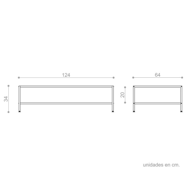 Mesa Centro TRAZO 120x60 Gris Oscuro-Nogal PEME DOMUS TRAZO/Mesa