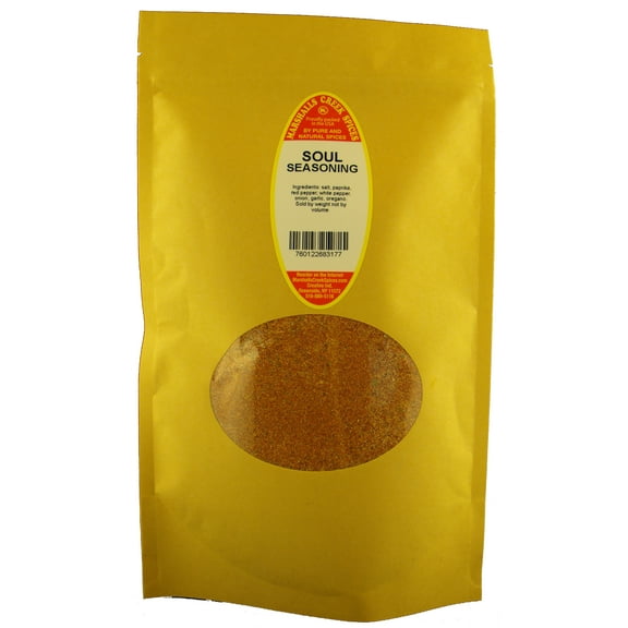 Marshalls Creek Spices SOUL SEASONING 13 oz. Kraft Stand Up Pouch ECO Friendly Recyclable Mailer