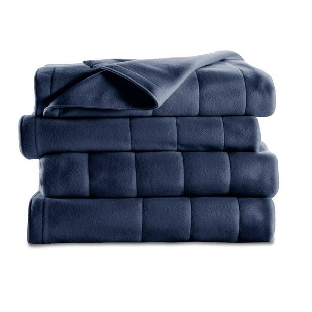 Sunbeam Heated Electric Fleece Blanket with 10 heat settings, Queen
