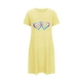 thumbnail image 5 of Leesechin Nightgowns for Women Short Sleeve Sleep Tee Pullover Night Shirts Sleep Shirt Soft Night Gown Sleep Dress, 5 of 5