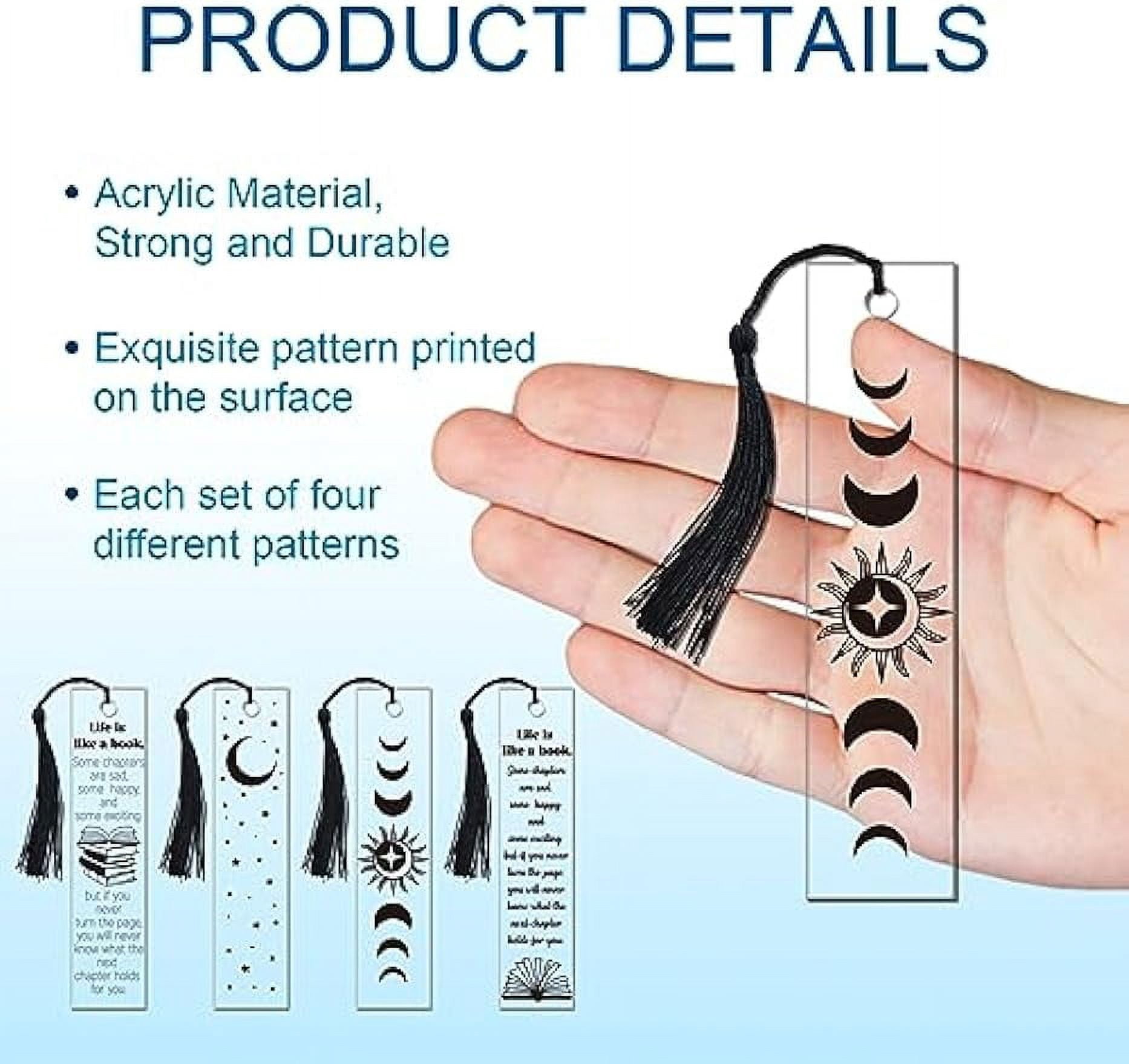 Aazon.co: Yeaqee 100 Pcs Transparent Acrylic Bookark Blanks Clear Acrylic Bookarks Acrylic - View #7