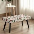 thumbnail image 4 of Yuyamidu Xmas Bench Cover for Dining Table Reindeer Jacquard Bench Seat Protector Cover for Living Room Washable Rectangle Seat Protector Gift for Holiday, 4 of 8