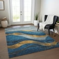 thumbnail image 6 of Dalyn Rugs Machine Washable Indoor/Outdoor Chantille Blue 10' x 14' Rug, 6 of 9