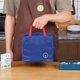thumbnail image 2 of Bolsa térmica para mujer, bolsa de almuerzo portátil, bolsa de almuerzo de 6 litros, bolsa de comida de tela impermeable, bolso térmico portátil aislado para oficina, escuela, picnic en la playa, muy por Rojo Verde JM, 2 of 3