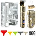 thumbnail image 1 of Juego de cortadoras de cabello profesionales Juego de cortadoras de cabello y afeitadoras eléctricas para hombres Afeitadora de lámina inalámbrica recargable con pantalla LED y peines guía Kit de cort, 1 of 10