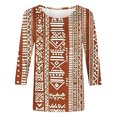thumbnail image 5 of Womens Summer Tops Casual Boho Plus Size Blouses for Women 4X-5X Cotton T Shirts Loose Fit, 5 of 5