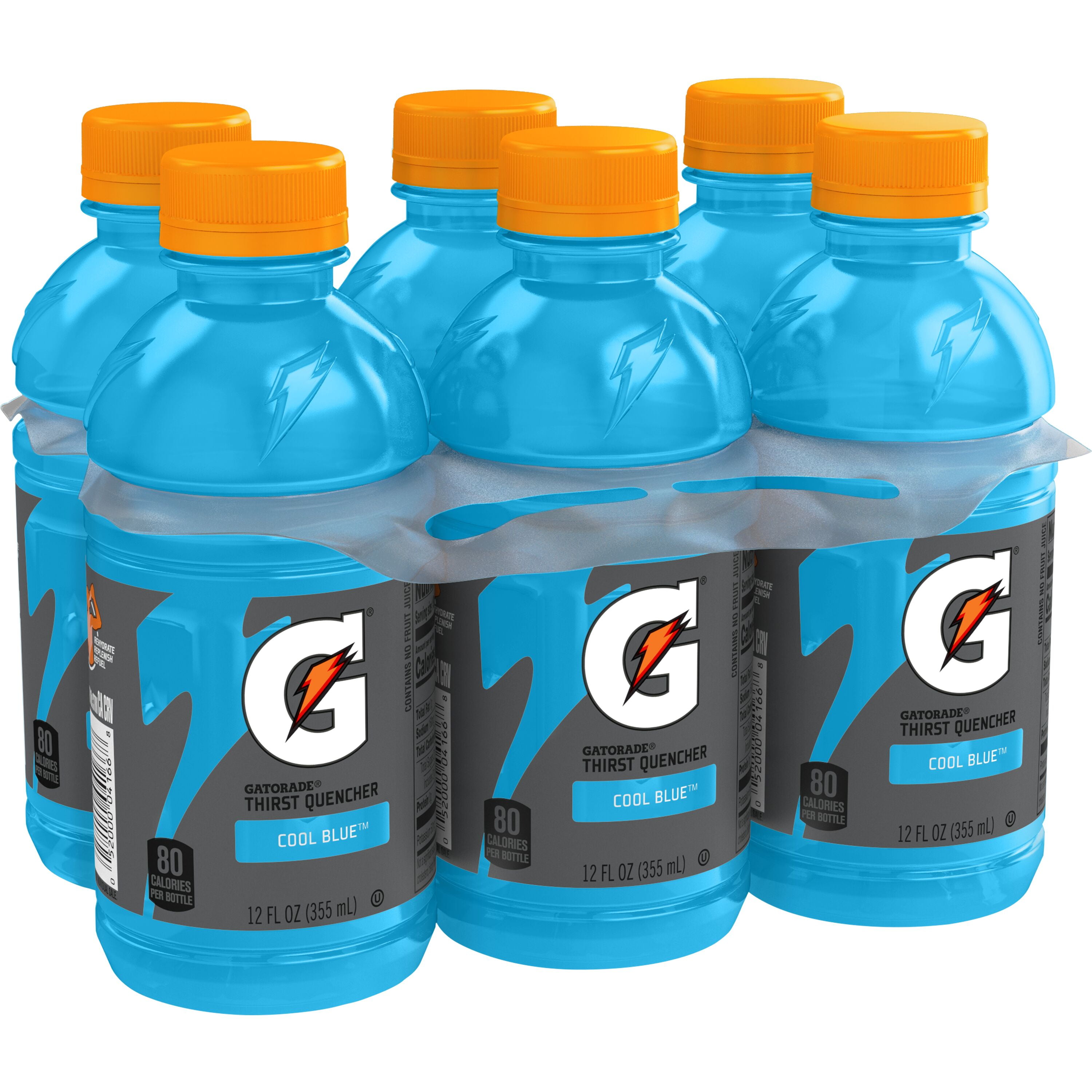 (4 pack) Gatorade Thirst Quencher Cool Blue Sports Drink, 12 fl oz, 6 Count