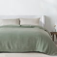 thumbnail image 6 of Great Bay Home All-Season Waffle Cotton Bed Blanket 90x66 (Twin, Eucalyptus), 6 of 6