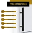 thumbnail image 4 of Mega Handles / Cabinet Pulls 6 Inch / Stainless Steel Cabinet Handle Pulls / Matte Black / 35 pack, 4 of 5