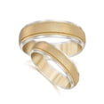 thumbnail image 5 of Pompeii3 Gold Matching His Hers Two Tone Wedding Band Ring Set, 5 of 5