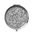 thumbnail image 3 of Espejo cosmético compacto con aumento de 2 uds, espejo de maquillaje de bolsillo de viaje redondo de mano, aumento, Mini mezcla de Metal de diamante, 3 of 5