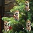 thumbnail image 6 of ‌Shiba Inu Christmas Tree Ornament - Acrylic Sitting Dog Decoration with Heart Charm,3.15in/8cm,Holiday Home Decor,Pet Lovers Gift‌, 6 of 6