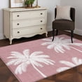Area Rug 48×72in, Summer Tropical Palm Trees Floor Carpet Living Room ...