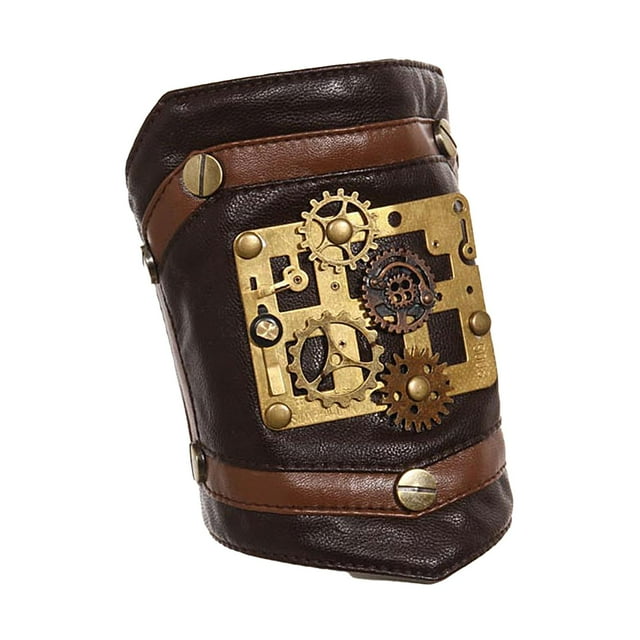 Brazalete Medieval Steampunk Yinane Protector de brazo cuero PU caballero 1 ud