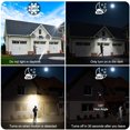 thumbnail image 4 of Solar Lights Outdoor, 128 LED Wireless LED Solar Motion Sensor Lights Outdoor; 3 Adjustable Heads, 270° Wide Angle Illumination- 2, 4 of 7