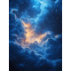 thumbnail image 1 of Qisvanset 12x16 Inch Starry Cloud Sky Canvas Wall Art, Dreamy Ethereal Heavenly Serene Interior Wall Decor, 1 of 8