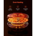 thumbnail image 3 of VEVOR Pizza Oven, 12 in Electric Pizza Maker, 1200W Electric Pizzas Cooker with Non-Stick Coating, 180° Open for Dual Side Baking, Heats up to 410 ˚F, Multi-Function Cooking, for Pizzas, Barbecue, 3 of 9