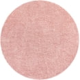 thumbnail image 3 of Unique Loom Davos Shag Collection Area Rug - Solid (6' 1" Round Dusty Rose), 3 of 7