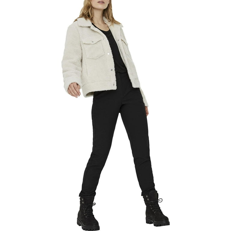 rammelaar Transparant Bengelen Vero Moda Women's Soft Faux Fur Warm Winter Short Teddy Jacket - Walmart.com