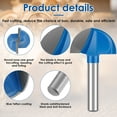 thumbnail image 4 of HLONK 1/4 Inch Shank Cove Box Cemented Router Bit Set Carbide Round Nose Router Bits 5/8inch 3/4inch 7/8inch 1inch, 4 of 9