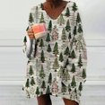 thumbnail image 2 of Lenpel Christmas Sweaters for Women Plus Size V Neck Long Sleeve Graphic Pullover Tops Loose Casual Sweatshirts, 2 of 5
