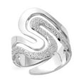thumbnail image 1 of Bague Tourbillon Texturée pour Femmes en Argent Sterling, 1 of 4