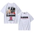 thumbnail image 1 of Camiseta de Anime Slam Dunk para hombre, Sakuragi Hanamichi kaade Rukawa, 100% algodón, camisetas de gran tamaño, camisetas informales de Manga corta, 1 of 4