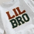 thumbnail image 5 of Okbabeha Toddler Baby Boy Crewneck Sweatshirt Long Sleeve Bubble Romper Sibling Matching Outfits Fall Winter Cute Clothes, 5 of 7