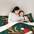 thumbnail image 5 of jejeloiu Cute Christmas Reindeer Bedding Comforter Set,Chic Xmas Tree Twin Comforter Sets,Happy New Year Bedding Set For Boys Girls,Twin Comforter Sets,Super Cozy Room Decor Reversible,2-Piece, 5 of 8