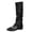 Black#03, variant on Womens Slouch Boots, Flat Heels Mid Wide Calf Zipper Ladies Fall Winter Fashion Boots White
