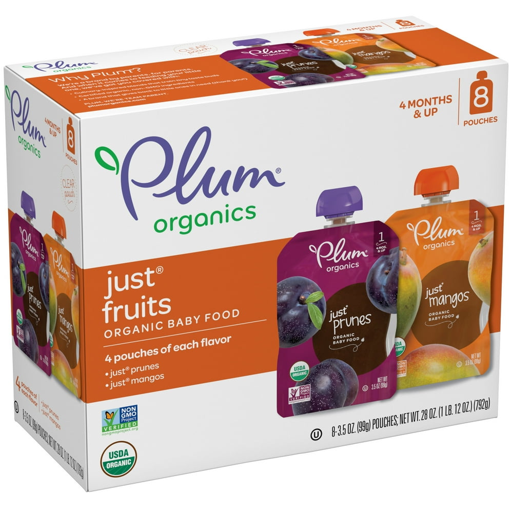 Plum Organics Stage 1 Organic Baby Food, Just Fruits Variety Pack, 3.5