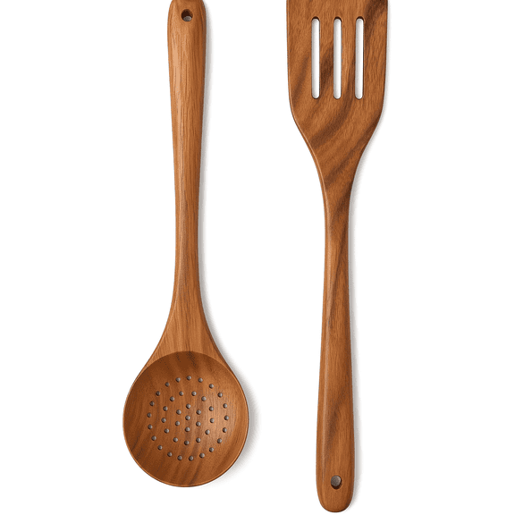 Acacia Wooden 18-Inch Spoon and Spatula Set